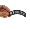 Wyoming Patch Wyoming Patch Iron on State Rocker shown on hand for size comparison