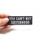 You Can't Buy Sisterhood Patch | Embroidered Patches You Can't Buy Sisterhood Patch shown on hand for size comparison