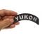 Yukon State Patch Yukon Patch Iron on State Rocker shown on hand for size comparison