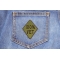 100 Percent Vet Patch shown on jeans