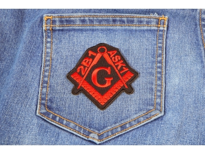 2B1 ASK1 Free Mason Black And Red Patch | Embroidered Patches