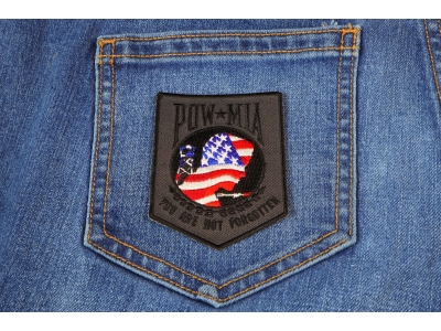 American Flag POW MIA Patch | US POW MIA Military Veteran Patches