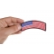 American Flag Rocker Patch shown on hand for size comparison
