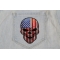 American Flag Skull Patch shown on jeans