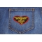 Be An Organ Donor Give Your Heart To Jesus Christian Patch shown on jeans