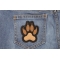 Canine Paw Print Iron on Patch Canine Paw Print Iron on Patch shown on jeans