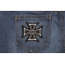 Biker Cross Patch Biker Cross Patch shown on jeans