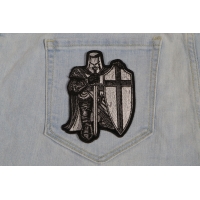 Black And White Crusader Knight Small Patch Black And White Crusader Knight Small Patch