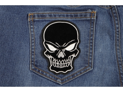 Black Skull Patch Small | Embroidered Patches
