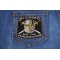 Blessed Are The Peacemakers Knight Christian Patch shown on jeans