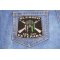 Blessed Are The Veterans Iron on Patch shown on jeans