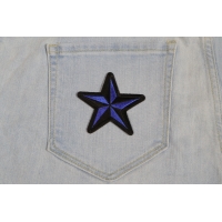 Blue Black Star Patch | Embroidered Patches Blue Black Star Patch | Embroidered Patches