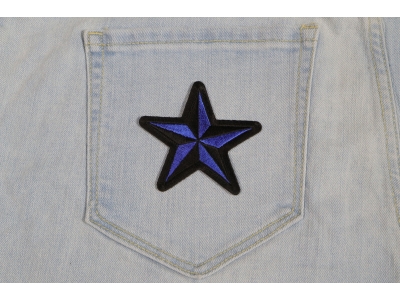 Blue Black Star Patch | Embroidered Patches