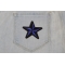 Blue Black Star Patch | Embroidered Patches Blue Star Patch shown on jeans