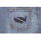 Blue Line US Map Police Patch Blue Striped America Outline Patch for Police shown on jeans