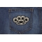Brass Knuckles Patch | Embroidered Patches Brass Knuckles Iron on Novelty Patch shown on jeans