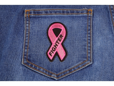 Breast Cancer Fighter Pink Ribbon Patch | Embroidered Patches