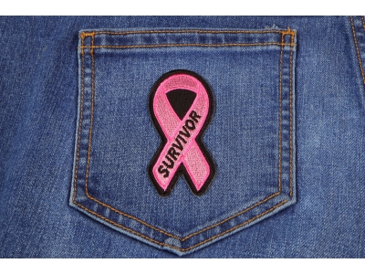 Breast Cancer Survivor Pink Ribbon Patch | Embroidered Patches