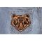 Brown Bear Patch Small | Embroidered Patches Brown Bear Iron on Patch Small shown on jeans