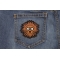 Brown Lion Head Patch Brown Lion Head Patch shown on jeans