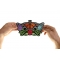 Butterflies and Flower Large Ladies Back Patch Butterfly Flower Patch, Large Ladies Back Patches for Jackets shown on hand for size comparison