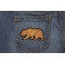 California Bear Iron on Patch shown on jeans