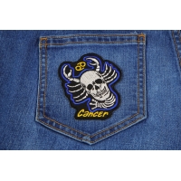 Cancer Skull Zodiac Sign Patch Cancer Skull Zodiac Sign Patch