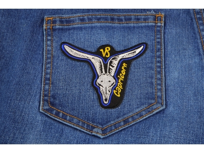 Capricorn Skull Zodiac Sign Patch