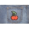 Cherry Patch | Embroidered Patches Cherry Funny Iron on Patch shown on jeans