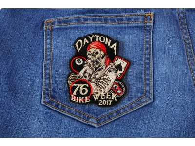 Daytona 2017 Bike Week Biker Skull Patch