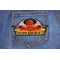 Devil Made Me Do It Small Patch shown on jeans