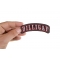 Dilligaf Patch, Biker Saying Patches shown on hand for size comparison