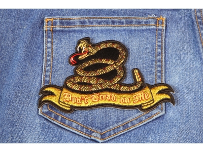 Don't Tread On Me Snake Patch Small | US Military Veteran Patches