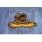 Don't Tread On Me Snake Patch Small | US Military Veteran Patches Don't Tread On Me Snake Patch Small shown on jeans