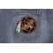 Eagle Dreamcatcher Small Patch shown on jeans