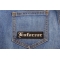 Enforcer Patch In Old English shown on jeans