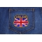 England Shield Flag Patch | Embroidered Patches England Shield Flag Patch shown on jeans