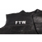 FTW Patch, Biker Saying Patches shown on leather vest