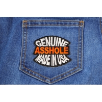 Genuine Asshole Made In USA Funny Patch | Embroidered Patches Genuine Asshole Made In USA Funny Patch | Embroidered Patches