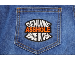 Genuine Asshole Made In USA Funny Patch | Embroidered Patches Genuine Asshole Made In USA Funny Patch | Embroidered Patches