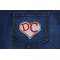 I Love DC Heart Patch | Embroidered Patches I Love DC Heart Novelty Iron on Patch shown on jeans