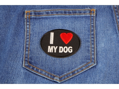 I Love My Dog Patch | Embroidered Patches