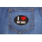 I Love My Dog Patch | Embroidered Patches I Love My Dog Iron on Morale Patch shown on jeans