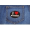 I Love My Husband Patch | Embroidered Patches I Love My Husband Iron on Morale Patch shown on jeans
