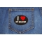 I Love My Soldier Patch | US Military Veteran Patches I Love My Soldier Iron on Morale Patch shown on jeans