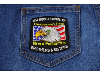In Memory Of Our Fallen Military Brothers And Sisters Patch | Embroidered Patches
