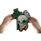 Irish Skull Cross Smoking Pipe Large Back Patch Irish Cross Skull Goaty and Pipe Patch, Large Skull Patches for Biker Jackets shown on hand for size comparison
