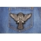 Jesus Cross and Wings Patch Jesus Cross and Wings Iron on Patch shown on jeans