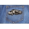 Keep On Trucking Patch Keep On Trucking Iron on Novelty Patch shown on jeans