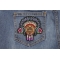 Ladies Native Head Dress Roses and Wolf Patch Ladies Native Head Dress Roses and Wolf Patch shown on jeans